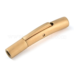 Ion Plating(IP) Column 304 Stainless Steel Bayonet Necklace Clasps&nbsp;STAS-O035-05G-01