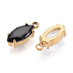 304 Stainless Steel and Cubic Zirconia Pendants&nbsp;STAS-T071-08M-G