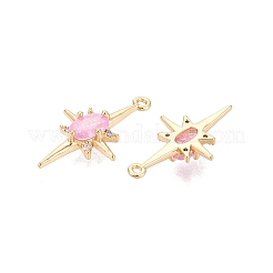 Brass Glass Pendants&nbsp;KK-T049-059G-03