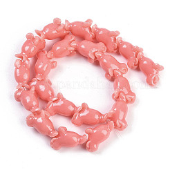 Synthetic Coral Dyed Carved Beads Strands&nbsp;CORA-K009-03