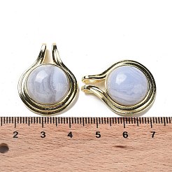Natural Blue Lace Agate Pendants&nbsp;G-M405-06G-07