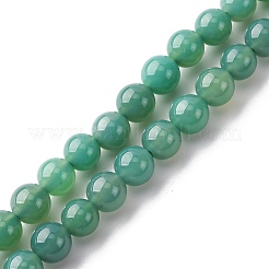 Natural Green Onyx Agate(Dyed & Heated) Beads Strands&nbsp;G-K393-A03-6mm