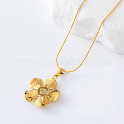 3Pcs Stainless Steel Flower Pendant Necklaces for Women&nbsp;LE1173