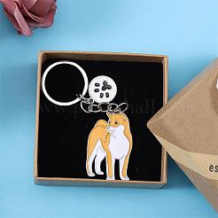 WEWAYSMILE Dog Keychain Car Keychain Pet Pendant Key-Ring Lovely Dog Key-ring Portable Metal Keychain Gift for Pet Lover Birthday Puppy Theme Party Supplies (Akita Dog)&nbsp;JX804A