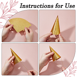 32Pcs 4 Colors Paper Children's Birthday Party Hat&nbsp;DIY-FH0010-26