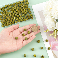 120Pcs Pave Disco Ball Beads&nbsp;RB-SC0001-13E