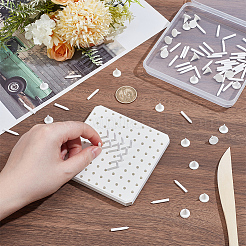 Square Aluminum Oxide Ceramic Porous Refractory Mats with 60Pcs Kiln Frame Support Nails&nbsp;DIY-OC0015-75