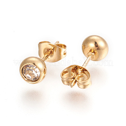 304 Stainless Steel Ear Studs&nbsp;STAS-I113-03G