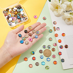 100Pcs Glass Cabochons&nbsp;GGLA-PH0001-34
