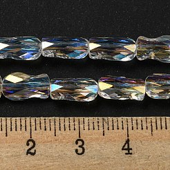 Transparent Electroplate Glass Beads Strands&nbsp;GLAA-G116-01A-AB01