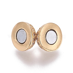 Brass Micro Pave Cubic Zirconia Magnetic Clasps with Loops&nbsp;ZIRC-G097-01G