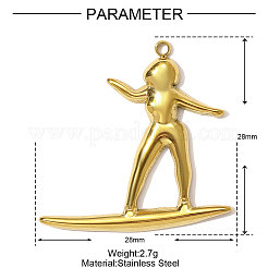 304 Stainless Steel Pendants&nbsp;STAS-OY001-02G