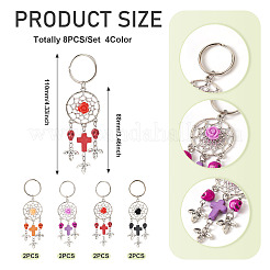 Synthetic Turquoise & Resin & Alloy Keychain&nbsp;KEYC-TAC00035