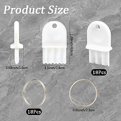 18 Bags ABS Plastic Toilet Paper Dispenser&nbsp;AJEW-CN0006-69