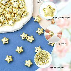 60Pcs Electroplate Plating Opaque Acrylic Beads&nbsp;PACR-PA0001-04B