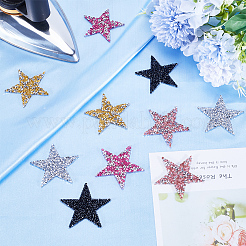 10Pcs 5 Colors Star Hotfix Rhinestone&nbsp;DIY-GF0009-02