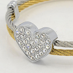 Trendy Men's Torque Bangles&nbsp;BJEW-L127-04