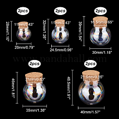 10Pcs 5 Style Iridescent Glass Dome Cover&nbsp;AJEW-PH0004-88
