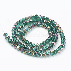 Electroplate Transparent Glass Beads Strands&nbsp;EGLA-A034-T2mm-R18