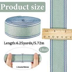  6.25 Yards Polycotton Striped Twill Ribbons&nbsp;SRIB-CY0001-09A