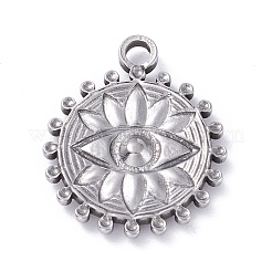 Tarnish Resistant 304 Stainless Steel Pendant Rhinestone Cabochons&nbsp;STAS-P288-13P