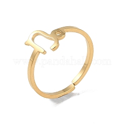 12Pcs 304 Stainless Steel Adjustable Finger Ring&nbsp;RJEW-L115-01G-M