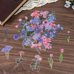 2 Bags 2 Colors PET Flower Self-Adhesive Stickers&nbsp;DIY-DJ0001-89