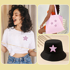 8Pcs Star with Lattice Computerized Embroidery Polyester Iron on/Sew on Patches&nbsp;PATC-TA0001-49A