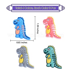 12Pcs 4 Colors Silicone Focal Beads&nbsp;JX755A