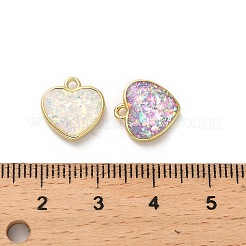 Brass Pendants with Synthetic Opal&nbsp;KK-A239-04G