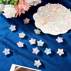 50Pcs 5 Colors UV Plating Luminous Transparent Acrylic Beads&nbsp;OACR-TA0003-63