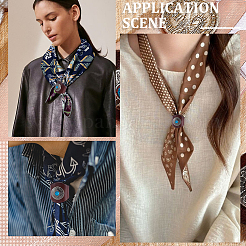 Flower Imitation Leather Scarf Clips&nbsp;AJEW-WH20001-16A-01