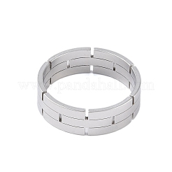 Non-Tarnish 304 Stainless Steel Chain Shape Finger Ring&nbsp;RJEW-C084-01C-P