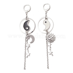 304 Stainless Steel & Brass Hoop Earrings&nbsp;EJEW-TA00802