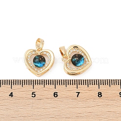 Brass Micro Pave Cubic Zirconia Pendants&nbsp;X-KK-R213-03G