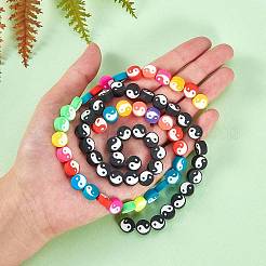 2 Strands 2 Colors Handmade Polymer Clay Beads Strand&nbsp;CLAY-SZ0001-16