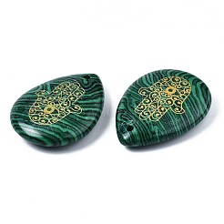 Synthetic Malachite Pendants&nbsp;G-T122-73G