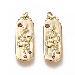Brass Micro Pave Cubic Zirconia Pendants&nbsp;ZIRC-L091-054G