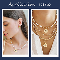 8Pcs Rack Plating Brass Micro Pave Cubic Zirconia Pendants&nbsp;KK-BBC0023-64