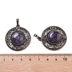 Natural Amethyst Pendants&nbsp;G-Q158-03A-R02