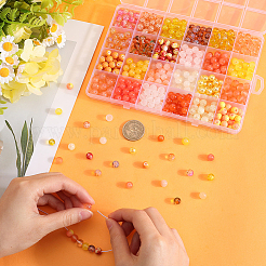 DIY Round Imitation Acrylic Pearl and Glass Beads Jewelry Making Finding Kits&nbsp;DIY-SP0002-78C