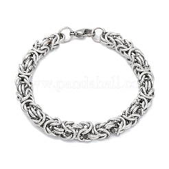 304 Stainless Steel Byzantine Chains Bracelets for Women Men&nbsp;BJEW-R018-16P