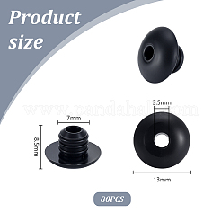 80Pcs Rubber Waterproof Thread Plug&nbsp;FIND-GA0006-91B