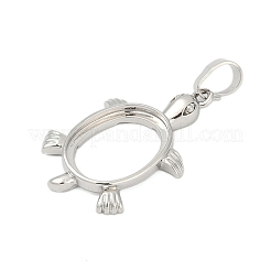 Brass Pendant Cabochon Settings&nbsp;KK-S521-10P