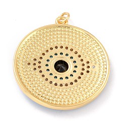 Real 18K Gold Plated Brass Micro Pave Cubic Zirconia Pendants&nbsp;ZIRC-L100-084G-01