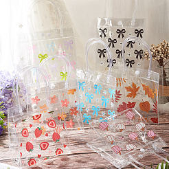 Rectangle Transparent Printed PVC Plastic Gift Tote Bags&nbsp;ABAG-TADJ0002-002B