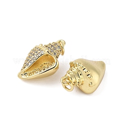 Brass Micro Pave Cubic Zirconia Pendants&nbsp;KK-B148-11G