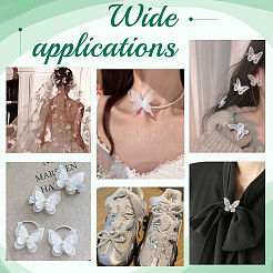 40Pcs 2 Styles Polyester Lace Butterfly Ornament Accessories&nbsp;FIND-NB0007-12