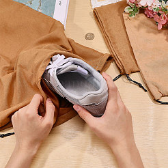 3Pcs 3 Styles Faux Suede Fabric Packing Drawstring Bags&nbsp;ABAG-CO0001-02