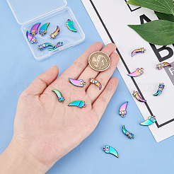 20Pcs 2 Style 201 Stainless Steel Pendants&nbsp;STAS-DC0010-29
